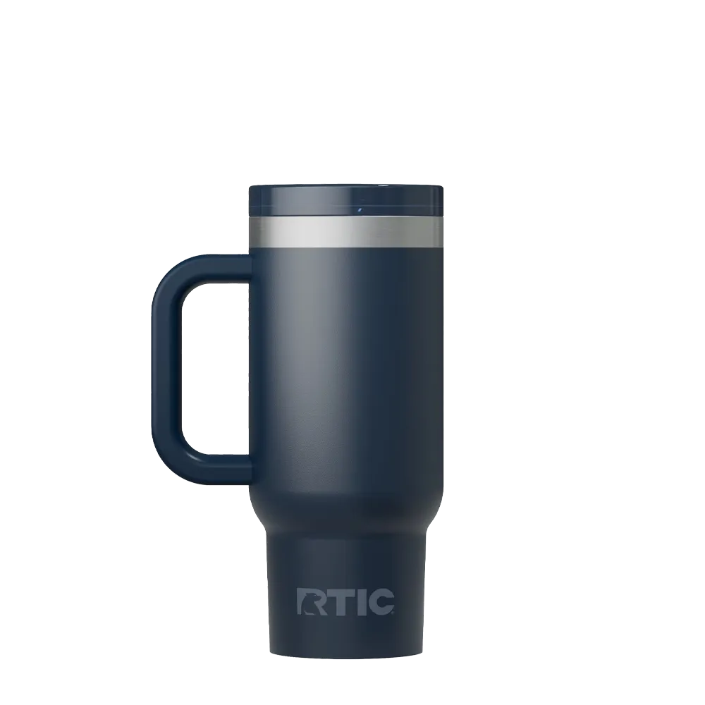 Back customization side of the RTIC Little Road Trip Tumbler 16 oz in Navy 