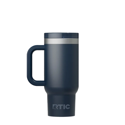 Back customization side of the RTIC Little Road Trip Tumbler 16 oz in Navy 