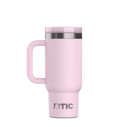 Back customization side of the RTIC Little Road Trip Tumbler 16 oz in Pale Pink 