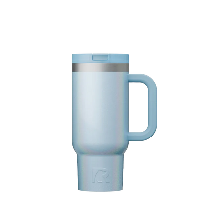Front customization side of the RTIC Little Road Trip Tumbler 16 oz in Glitter RTIC Ice 
