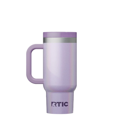 Back customization side of the RTIC Little Road Trip Tumbler 16 oz in Glitter Lavender 