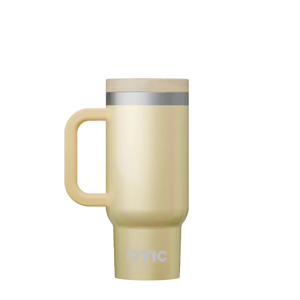 Back customization side of the RTIC Little Road Trip Tumbler 16 oz in Glitter Sunlight 