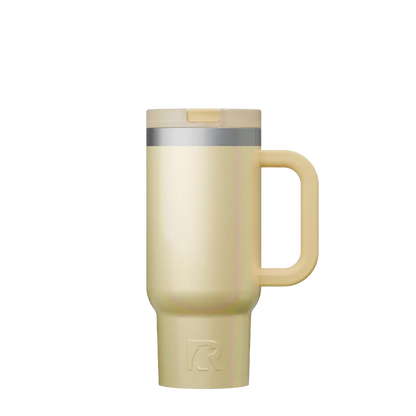 Front customization side of the RTIC Little Road Trip Tumbler 16 oz in Glitter Sunlight 