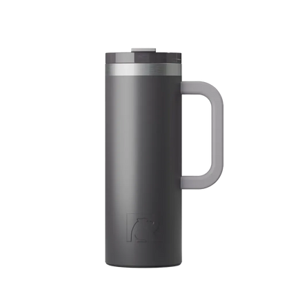 Front customization side of the RTIC Road Trip Travel Mug 20 oz in Graphite 