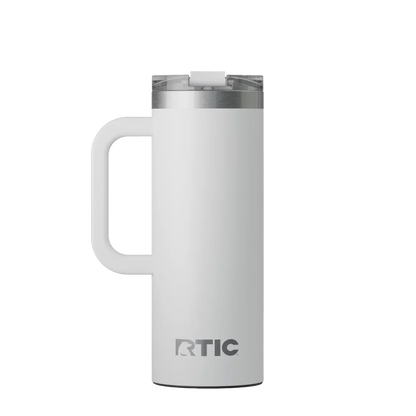 Back customization side of the RTIC Road Trip Travel Mug 20 oz in Cool Gray 