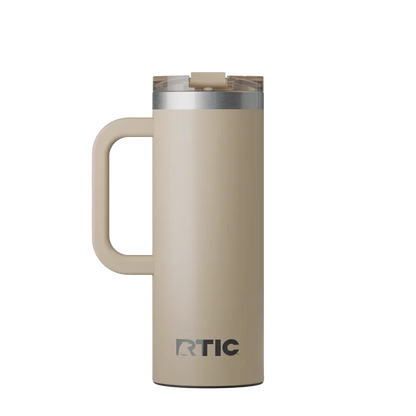 Back customization side of the RTIC Road Trip Travel Mug 20 oz in Beach 