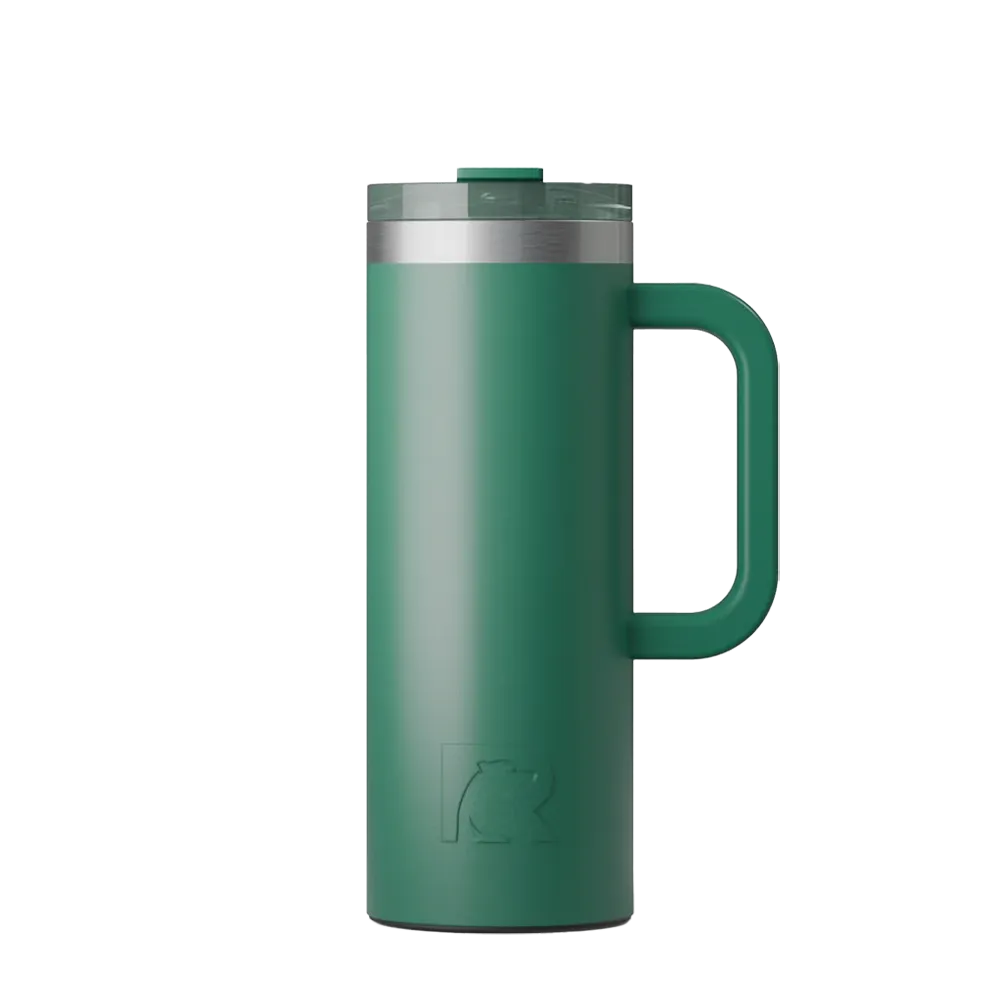 Front customization side of the RTIC Road Trip Travel Mug 20 oz in Pine Tree 