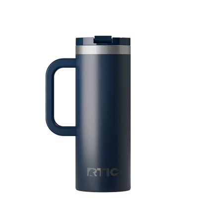Back customization side of the RTIC Road Trip Travel Mug 20 oz in Navy 