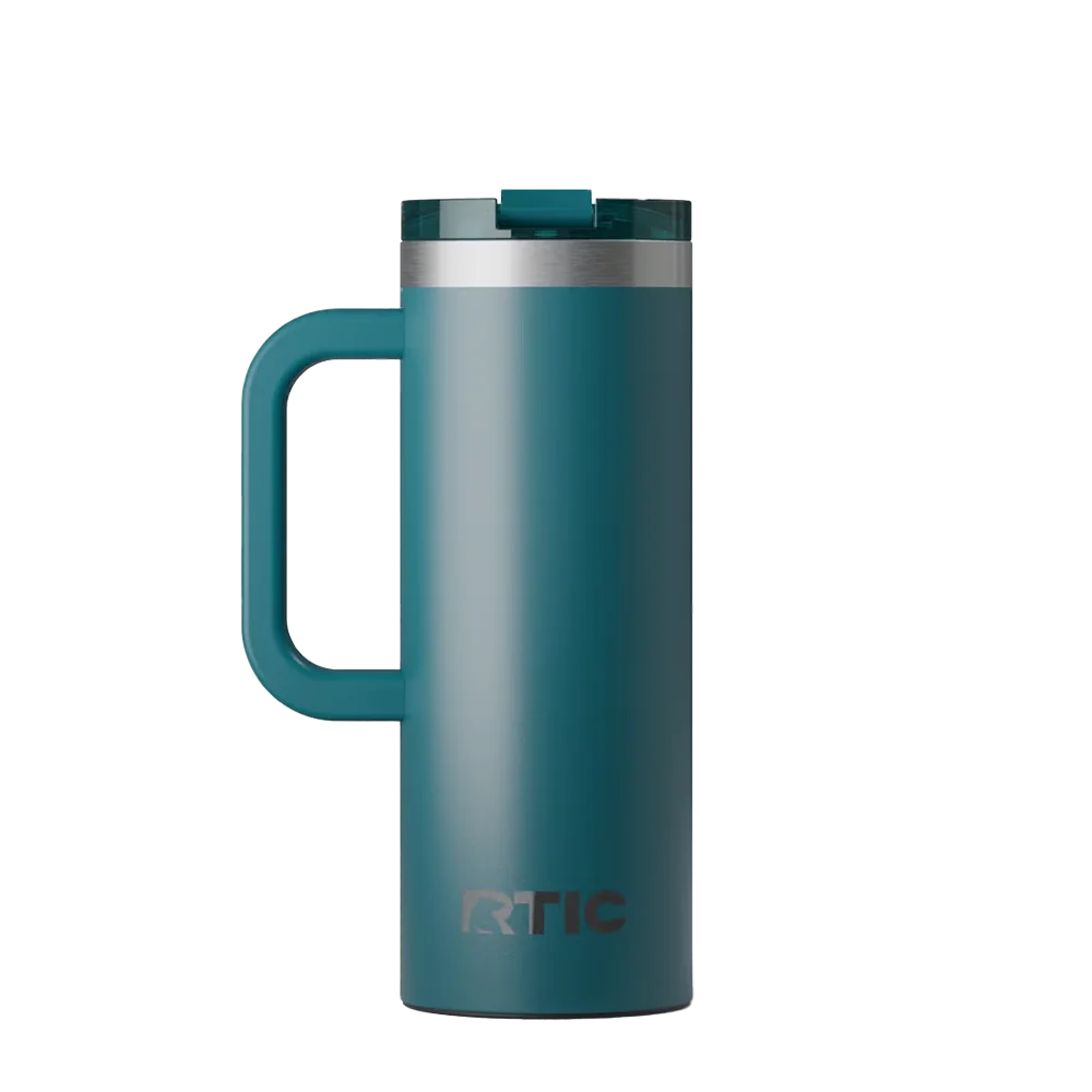 Back customization side of the RTIC Road Trip Travel Mug 20 oz in Deep Harbor 