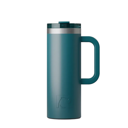 Front customization side of the RTIC Road Trip Travel Mug 20 oz in Deep Harbor 