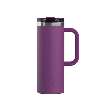 Front customization side of the RTIC Road Trip Travel Mug 20 oz in Berry Jam 