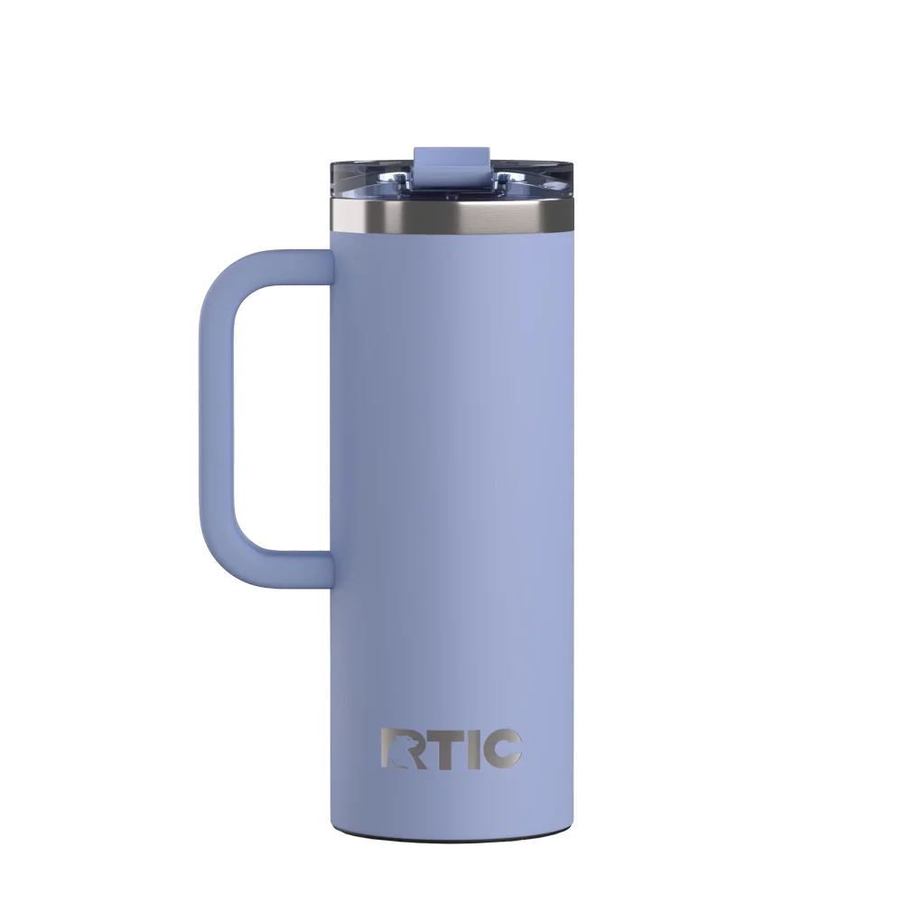 Back customization side of the RTIC Road Trip Travel Mug 20 oz in Periwinkle 