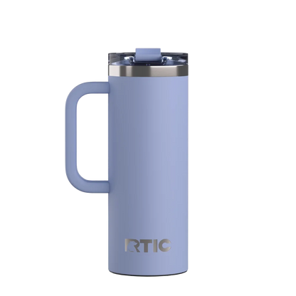 Back customization side of the RTIC Road Trip Travel Mug 20 oz in Periwinkle 