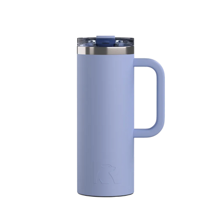 Front customization side of the RTIC Road Trip Travel Mug 20 oz in Periwinkle 