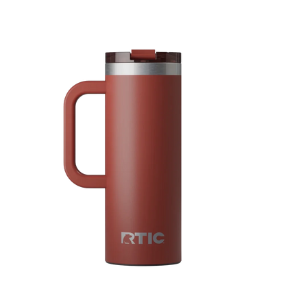 Back customization side of the RTIC Road Trip Travel Mug 20 oz in Black Cherry 