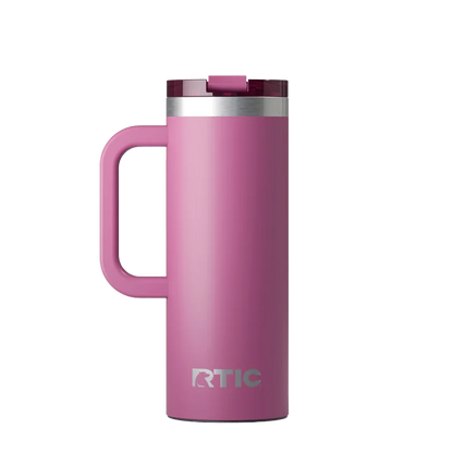 Back customization side of the RTIC Road Trip Travel Mug 20 oz in Orchid 