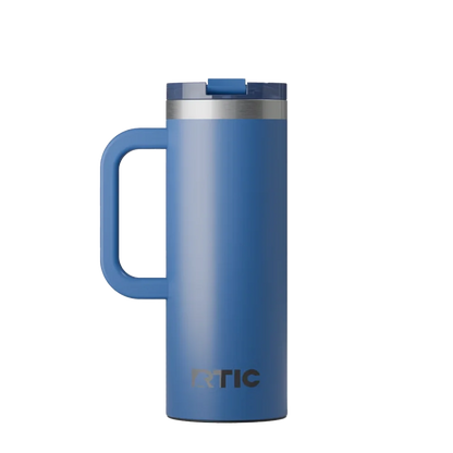 Back customization side of the RTIC Road Trip Travel Mug 20 oz in Pond 