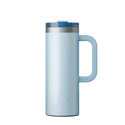 Front customization side of the RTIC Road Trip Travel Mug 20 oz in Glitter RTIC Ice 
