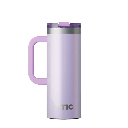 Back customization side of the RTIC Road Trip Travel Mug 20 oz in Glitter Lavender 