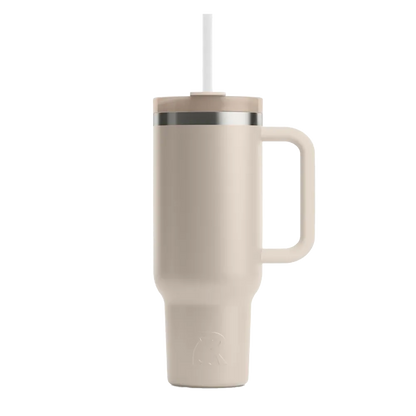 Front customization side of the RTIC Road Trip Tumbler 30 oz in Beach 