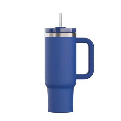 Front customization side of the RTIC Road Trip Tumbler 30 oz in Cobalt 