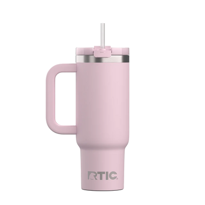 Back customization side of the RTIC Road Trip Tumbler 30 oz in Pale Pink 
