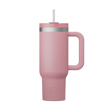 Front customization side of the RTIC Road Trip Tumbler 40 oz in Dusty Rose 