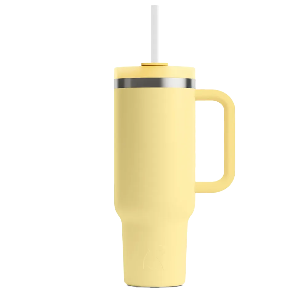 Front customization side of the RTIC Road Trip Tumbler 40 oz in Sunlight 