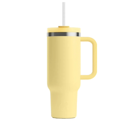 Front customization side of the RTIC Road Trip Tumbler 40 oz in Sunlight 