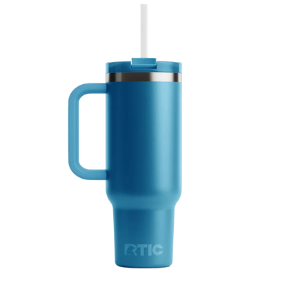 Back customization side of the RTIC Road Trip Tumbler 40 oz in Storm 