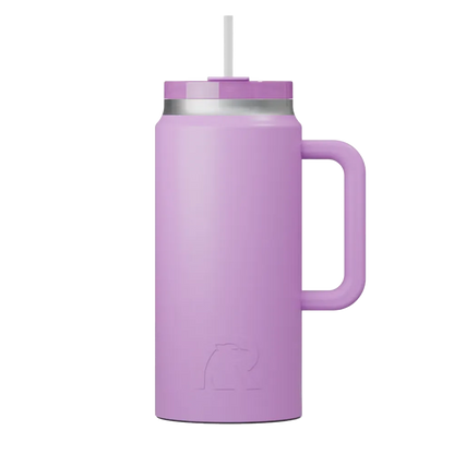 Front customization side of the RTIC Road Trip Tumbler 64 oz in Lavender 