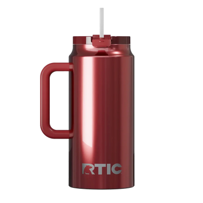 Back customization side of the RTIC Road Trip Tumbler 64 oz in Black Cherry 