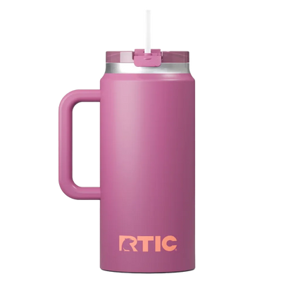 Back customization side of the RTIC Road Trip Tumbler 64 oz in Orchid 