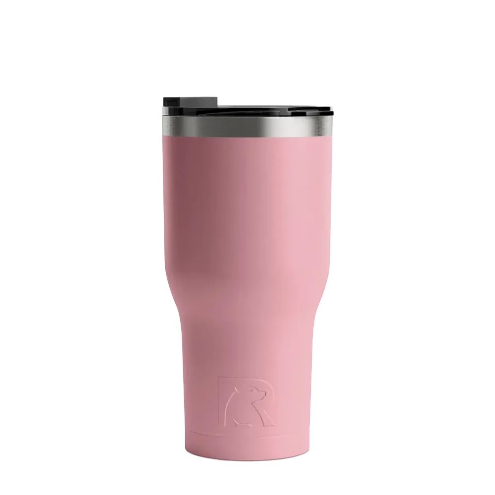 Back customization side of the RTIC Tumbler 30 oz in Dusty Rose 