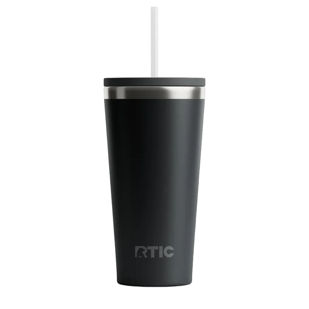 Front customization side of the RTIC Everyday Tumbler 20 oz in Black 