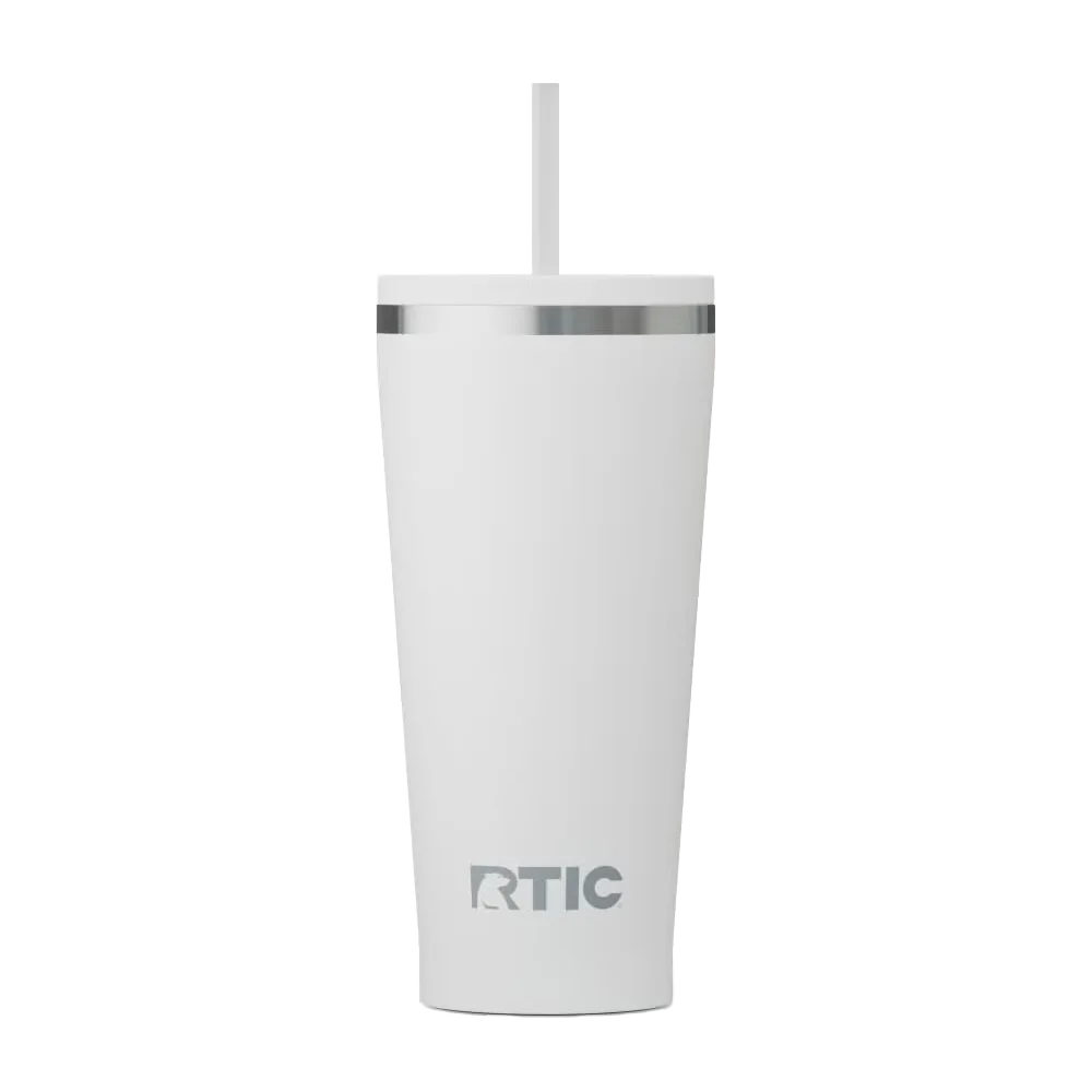 Front customization side of the RTIC Everyday Tumbler 20 oz in White 