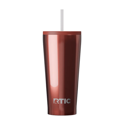 Front customization side of the RTIC Everyday Tumbler 20 oz in Black Cherry Metallic 