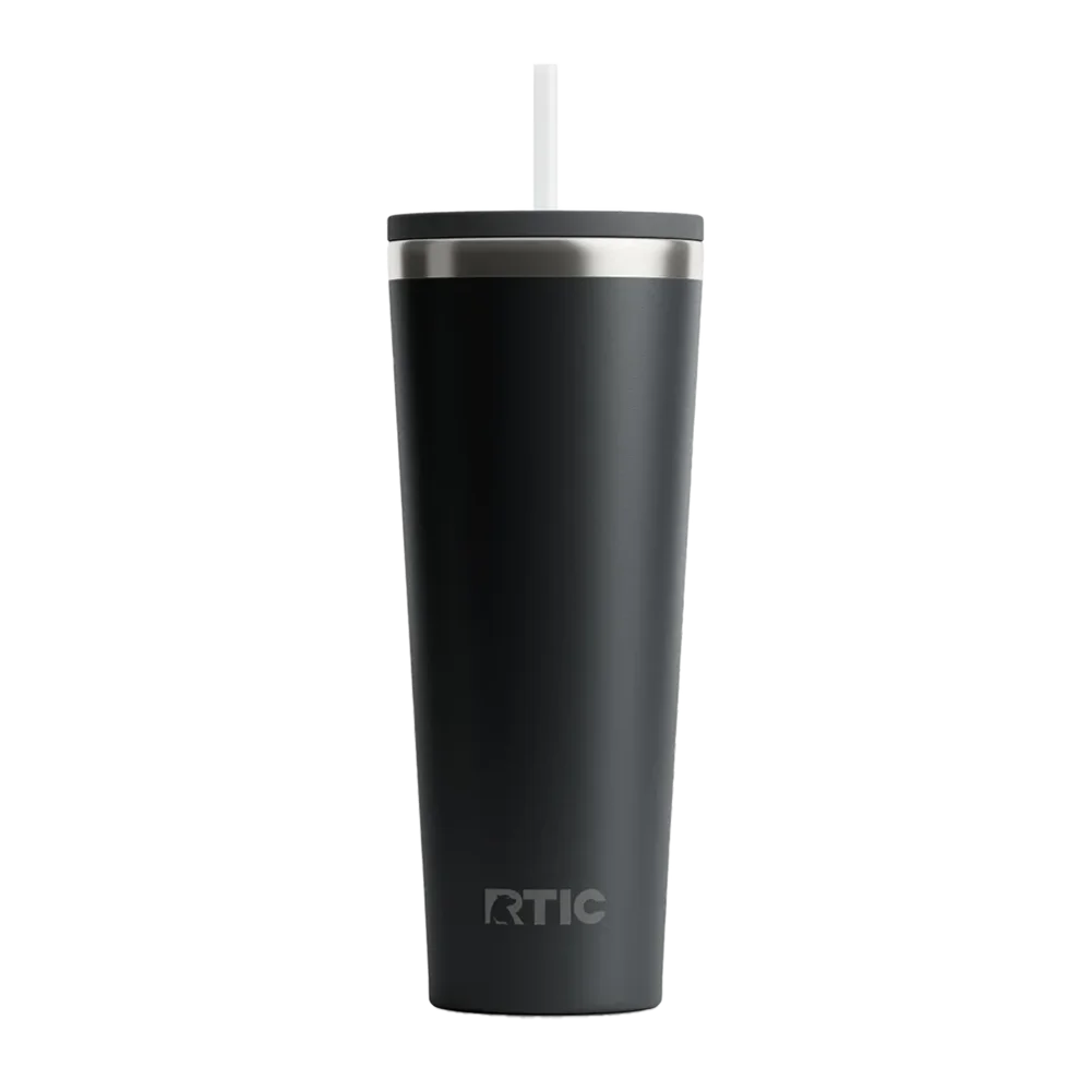 Back customization side of the RTIC Everyday Tumbler 28 oz in Black 