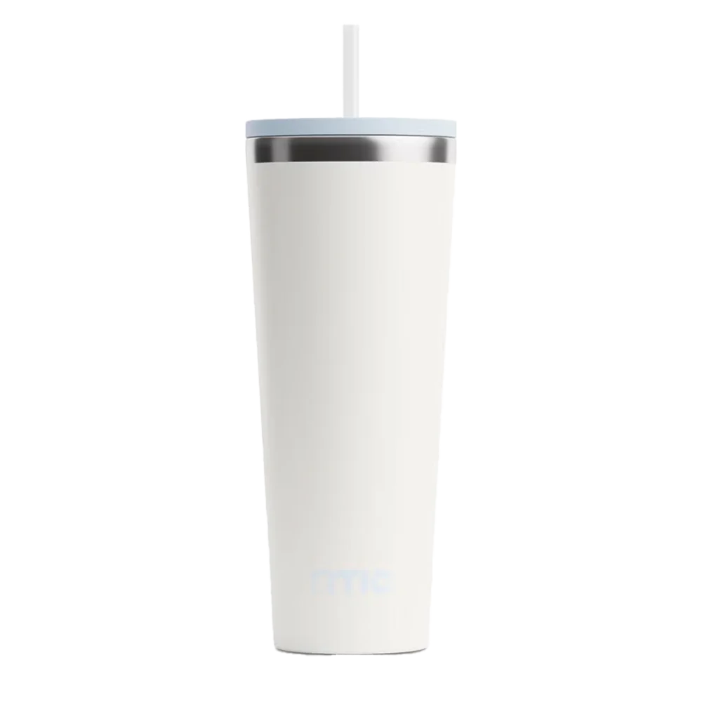Back customization side of the RTIC Everyday Tumbler 28 oz in White 