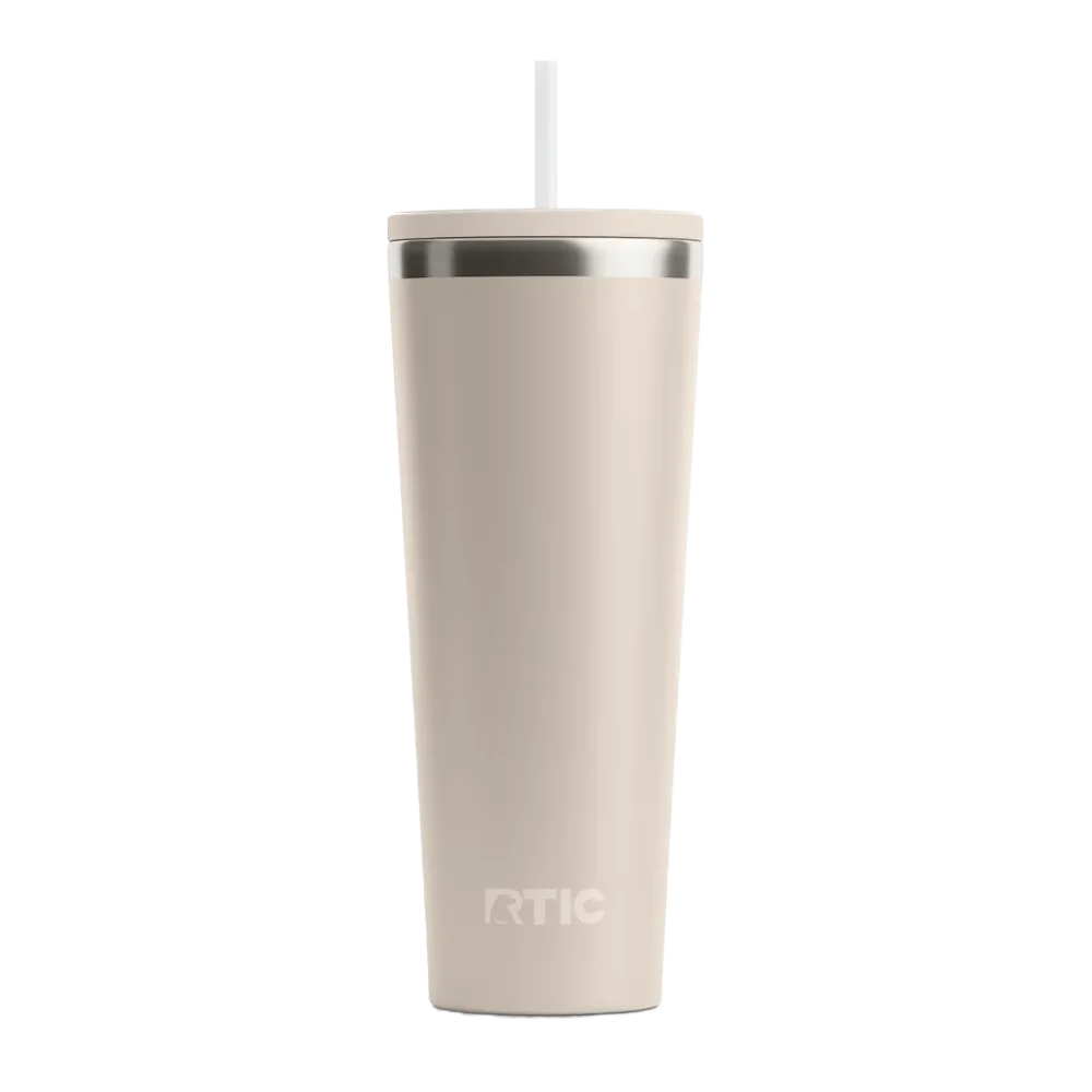 Back customization side of the RTIC Everyday Tumbler 28 oz in Beach 