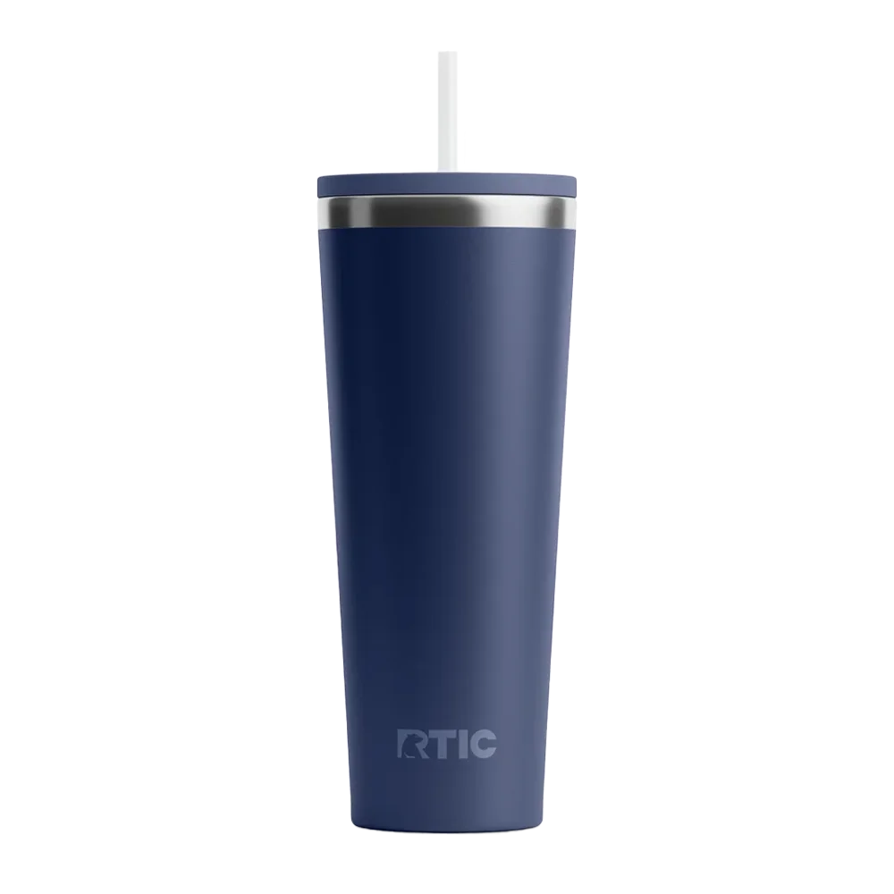 Back customization side of the RTIC Everyday Tumbler 28 oz in Navy 