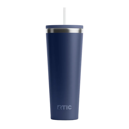 Back customization side of the RTIC Everyday Tumbler 28 oz in Navy 