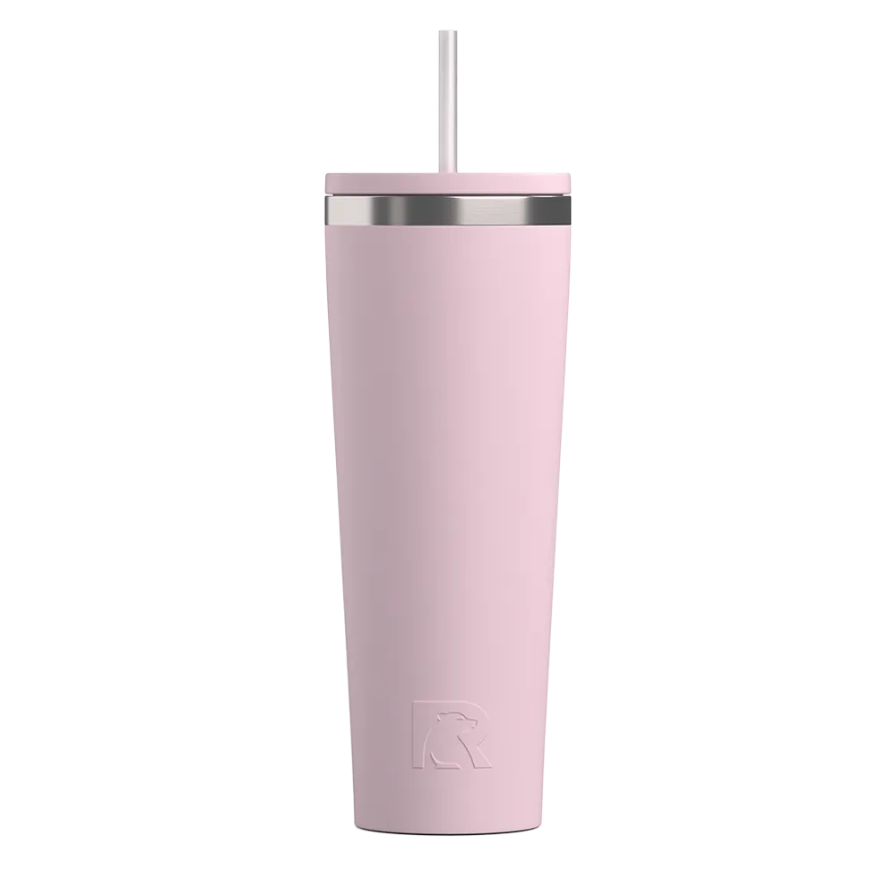 Front customization side of the RTIC Everyday Tumbler 28 oz in Pale Pink 
