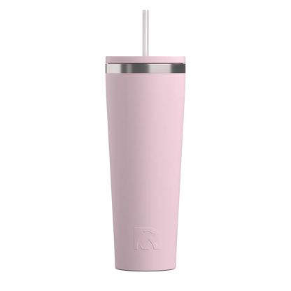 Front customization side of the RTIC Everyday Tumbler 28 oz in Pale Pink 