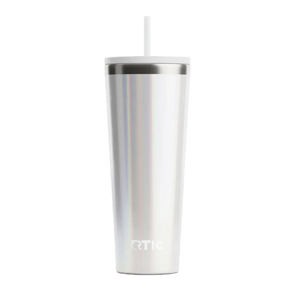 Back customization side of the RTIC Everyday Tumbler 28 oz in Glitter White 