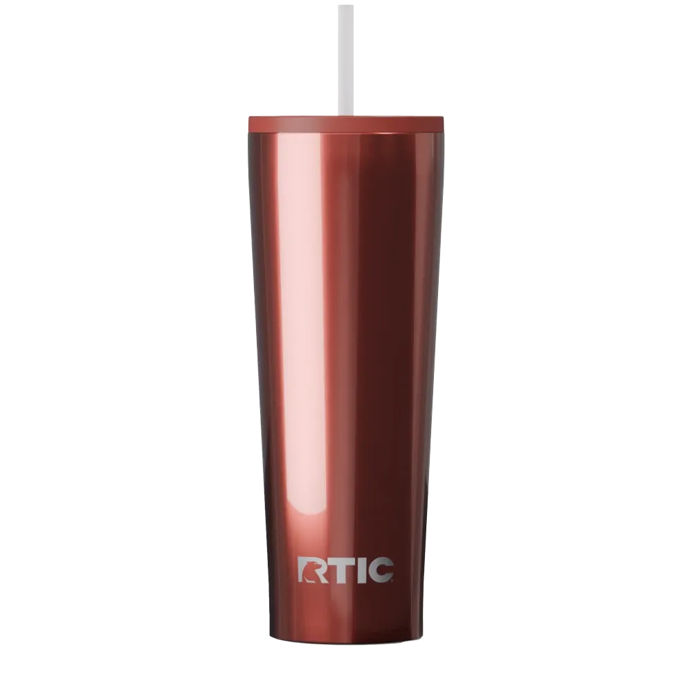 Back customization side of the RTIC Everyday Tumbler 28 oz in Black Cherry Metallic 
