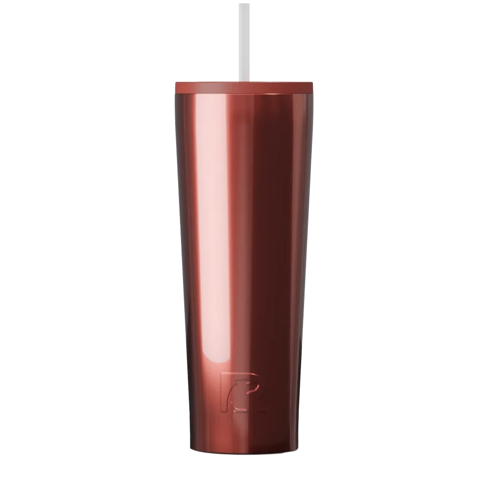 Front customization side of the RTIC Everyday Tumbler 28 oz in Black Cherry Metallic 