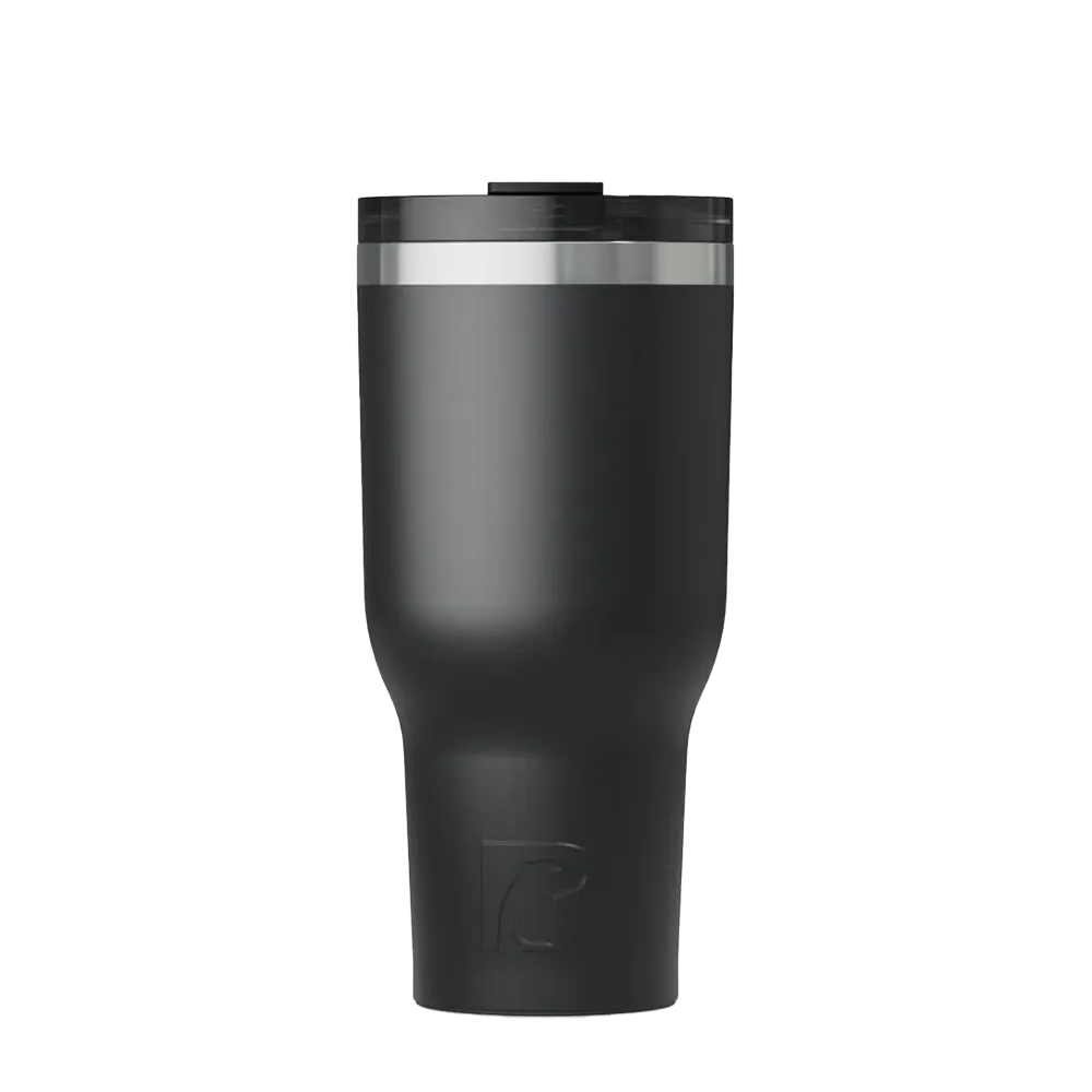 Back customization side of the RTIC Essential Tumbler 40 oz in Black 