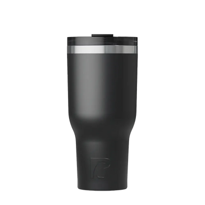 Back customization side of the RTIC Essential Tumbler 40 oz in Black 