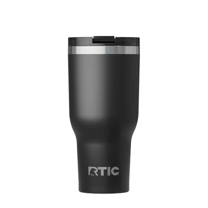 Front customization side of the RTIC Essential Tumbler 40 oz in Black 